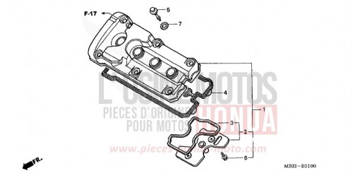 CYLINDER HEAD COVER (CB600F2/F22) CB600F22 de 2002